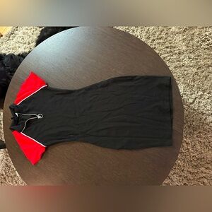 Biker dress with working zipper